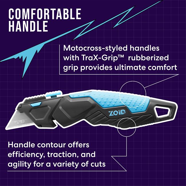 Utility Knife - Molded for Secure, Comfortable Grip, Retractable 3