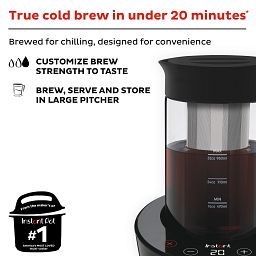 Instant® Cold Brewer with text Brew fast. Sip slow.
