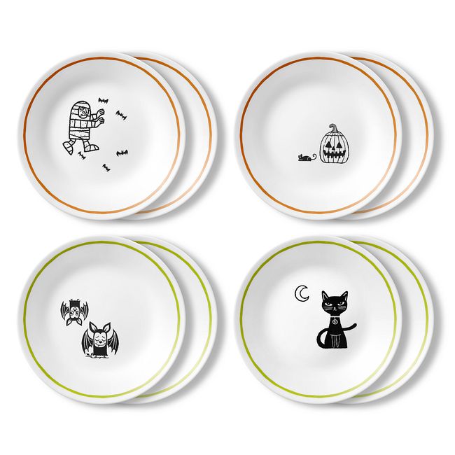 Party Ghouls 6.75" Appetizer Plate Set, 8-pk