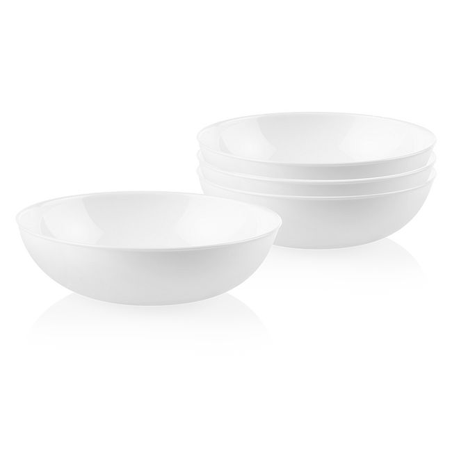 Winter Frost White 46-ounce Meal Bowl, 4-pack