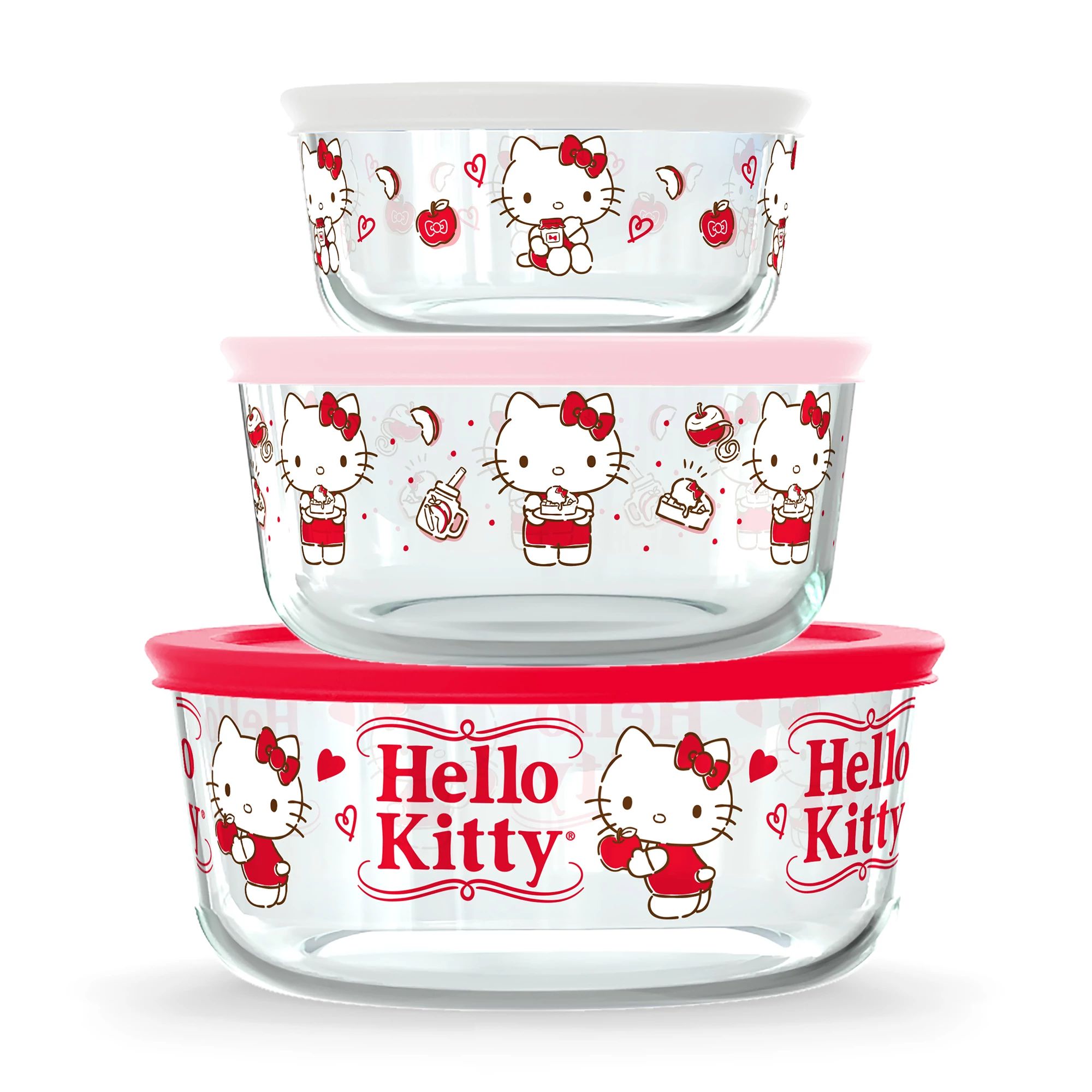 6-piece Glass Storage Set: Hello Kitty® My Favorite Flavor | Pyrex