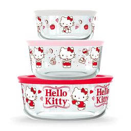 6-piece Glass Storage Set: Hello Kitty®, Apples