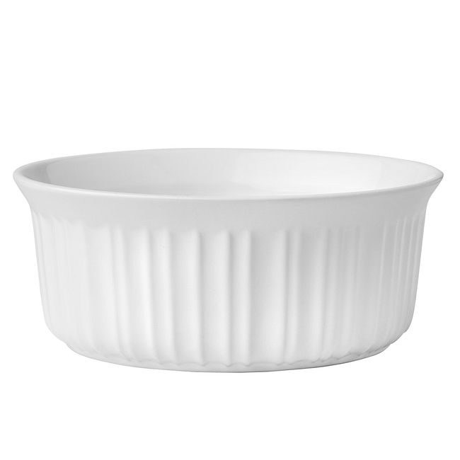 French White 1.5-quart Round Casserole Dish