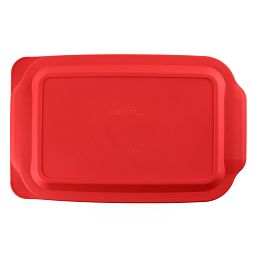 Red Lid for 4-quart Rectangular Glass Baking Dish