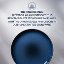 Stoneware 10.5" Dinner Plates, Navy, 4-pack