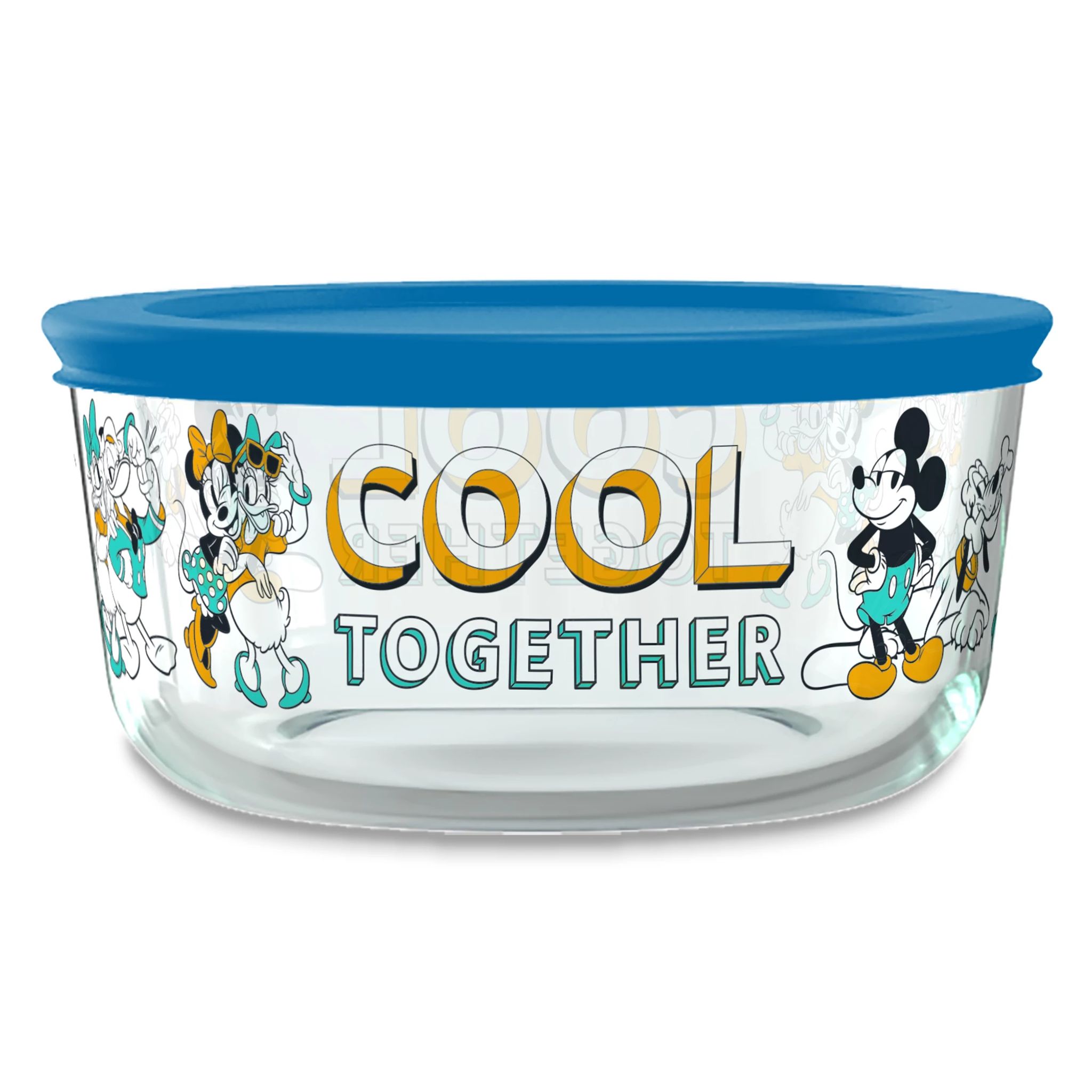 Mickey & Friends 4-cup Glass Food Storage Container, Cool Together (Lid Sold Separately)