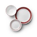 Crimson Trellis 18-piece Dinnerware Set, Service for 6