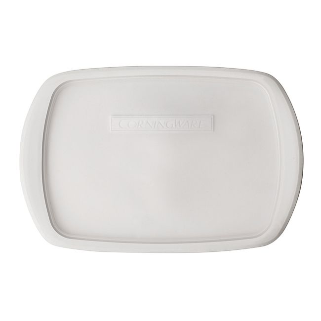 French White Plastic Lid for 3-quart Casserole Dish