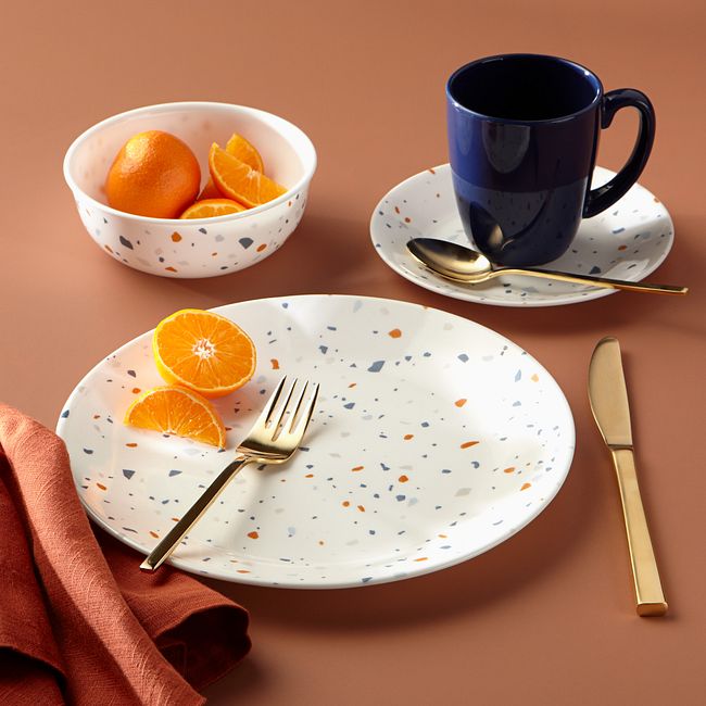 Terrazzo Azul 16-piece Dinnerware Set, Service for 4