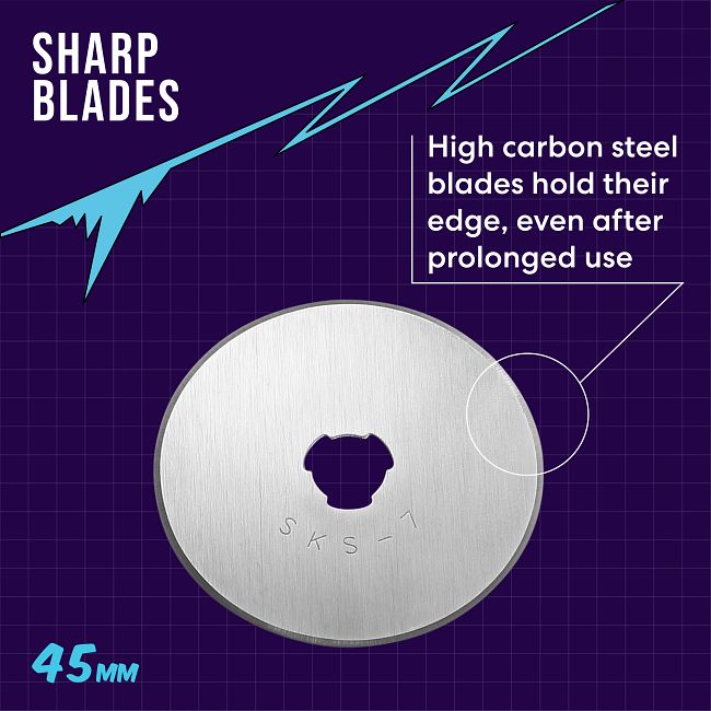  45mm Rotary Cutter Blades 15 Pack: Sharp and Durable