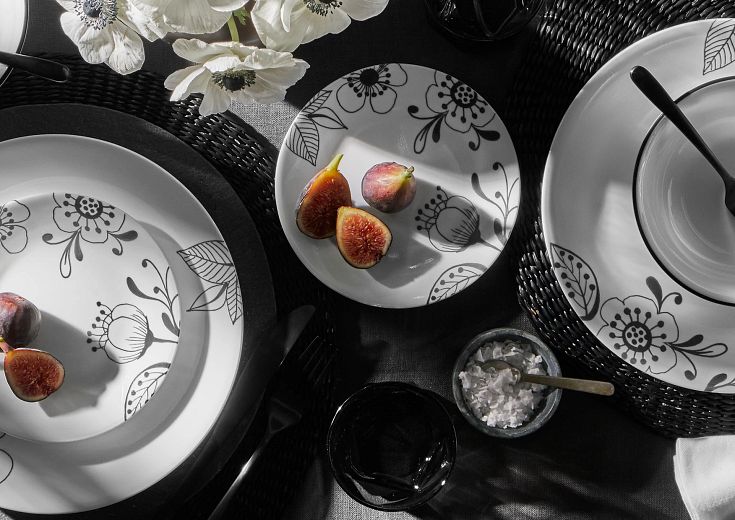 corelle dinnerware set on tabletop
