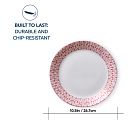 Everyday Expressions Glass Graphic Stitch 10.5" Dinner Plates, 4-pack