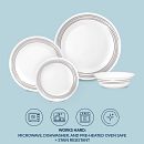 Brushed Silver 16-piece Dinnerware Set, Service for 4