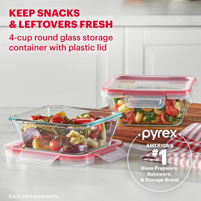 Freshlock™ 4-cup Square Glass Storage
