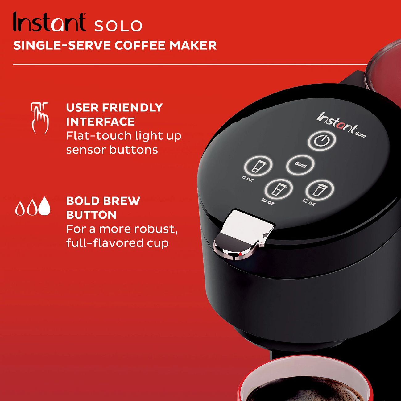 Instant™ Solo™ Single Serve Coffee Maker, Black Snapware