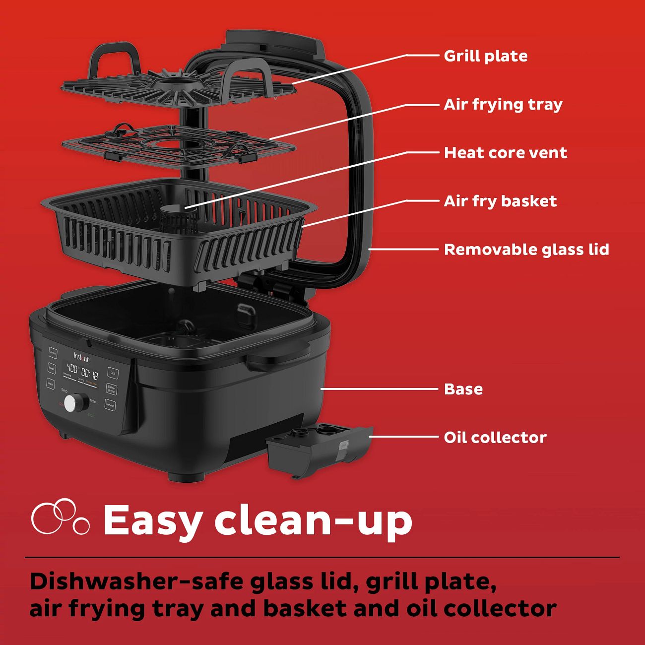 Instant® Indoor Grill and Air Fryer Instant Home