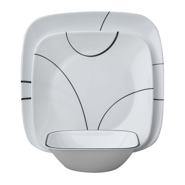 Simple Lines 18-piece Dinnerware Set, Service for 6