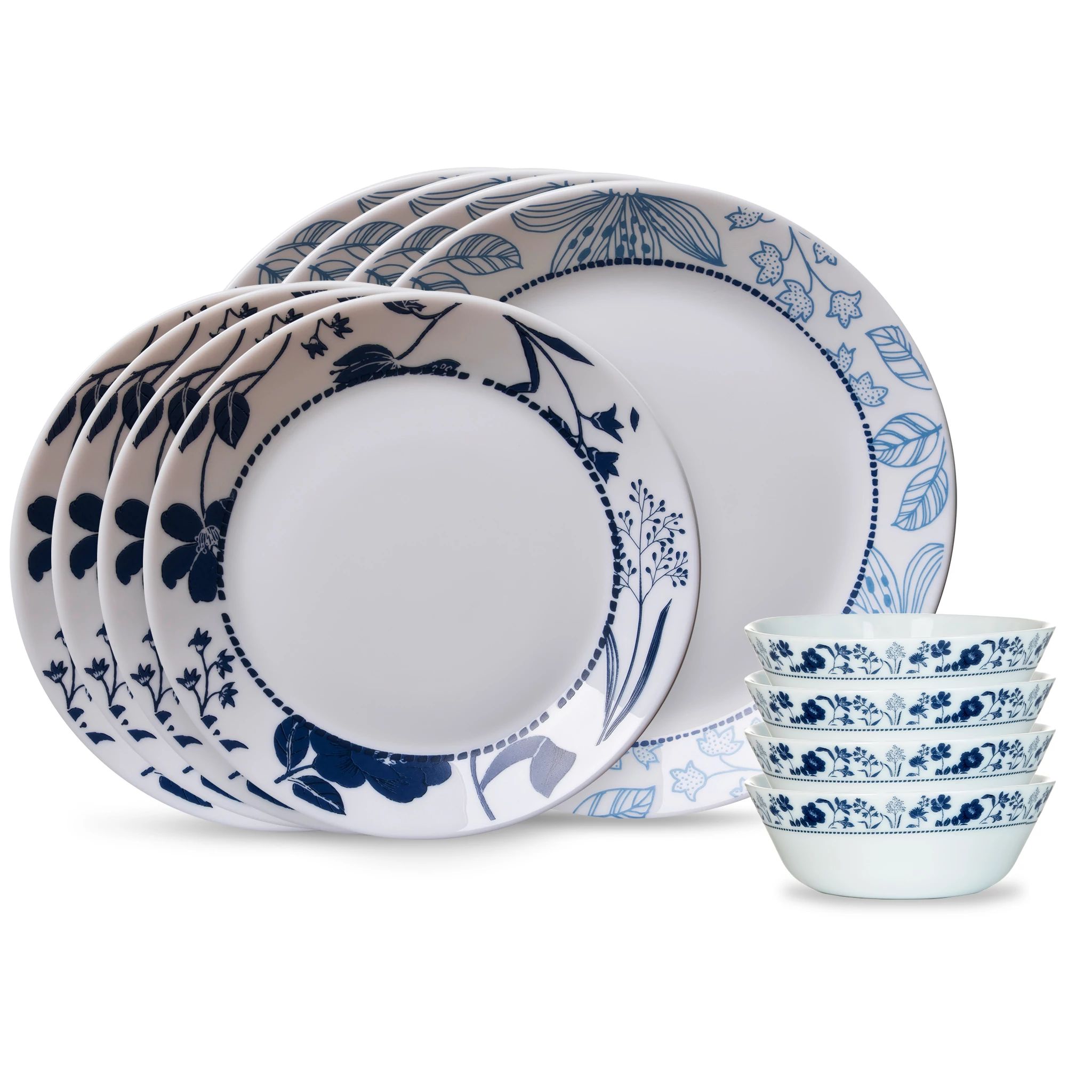 Everyday Expressions Glass Rutherford 12 piece Dinnerware Set Service 