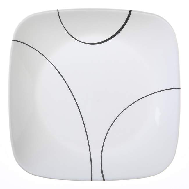 Square Simple Lines 16-pc Dinnerware Set w/ Bonus Bowls