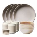 Stoneware 16-piece Dinnerware Set, Service for 4, Oatmeal