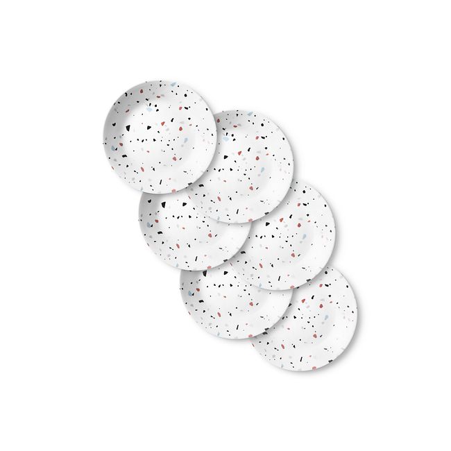 Terrazzo Rosa 6.75” Appetizer Plate Set, 6-pk