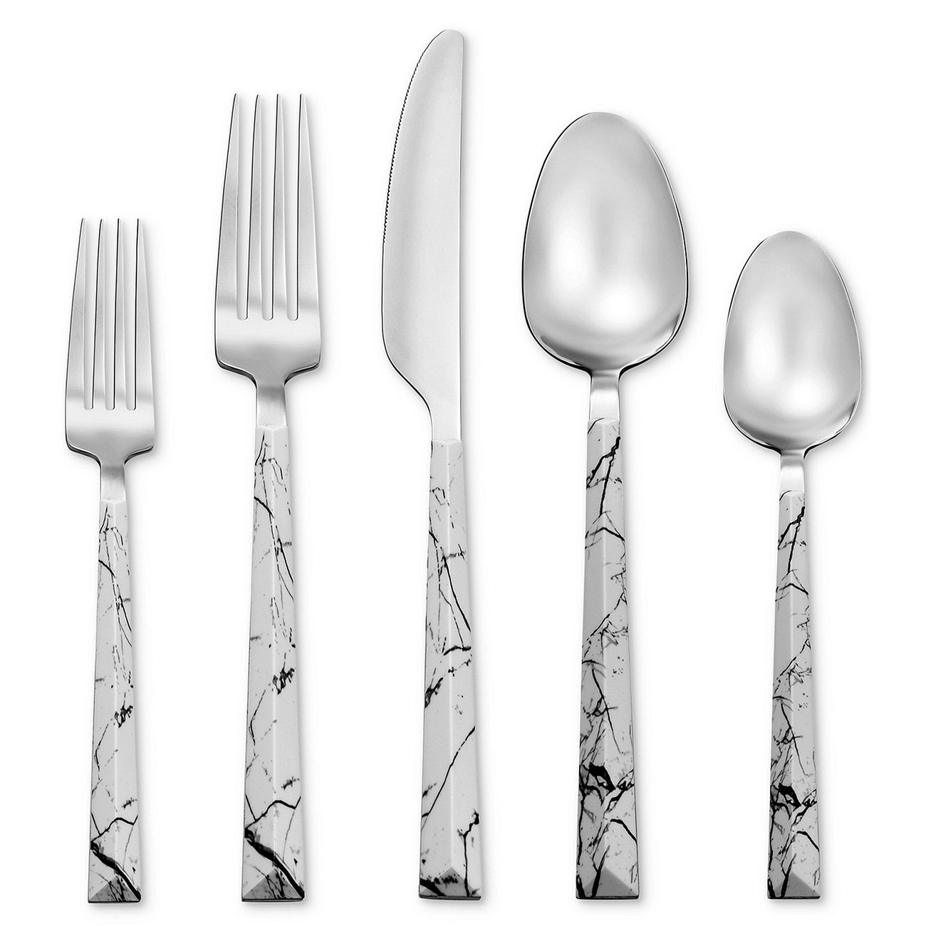 Dali White Marble 20-piece Flatware Set, Service for 4