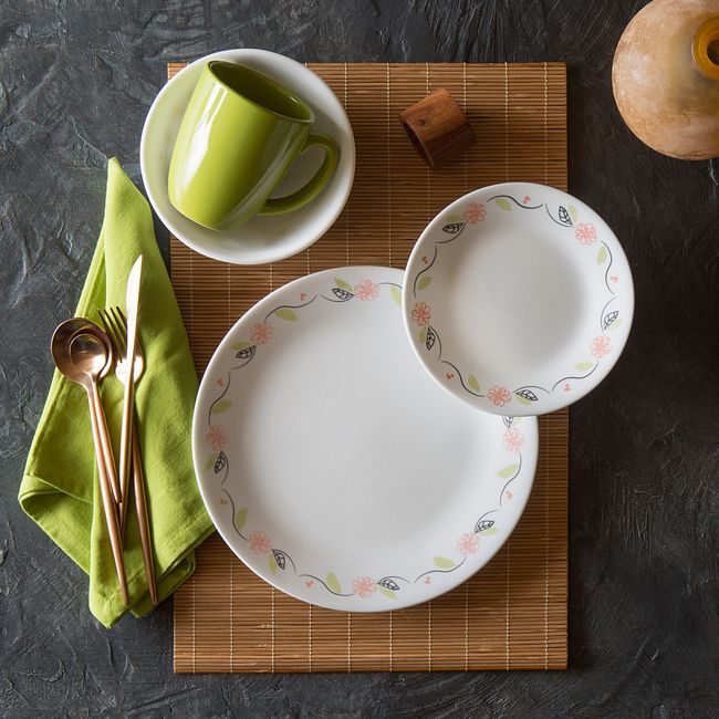 Tangerine Garden 16-piece Dinnerware Set, Service for 4