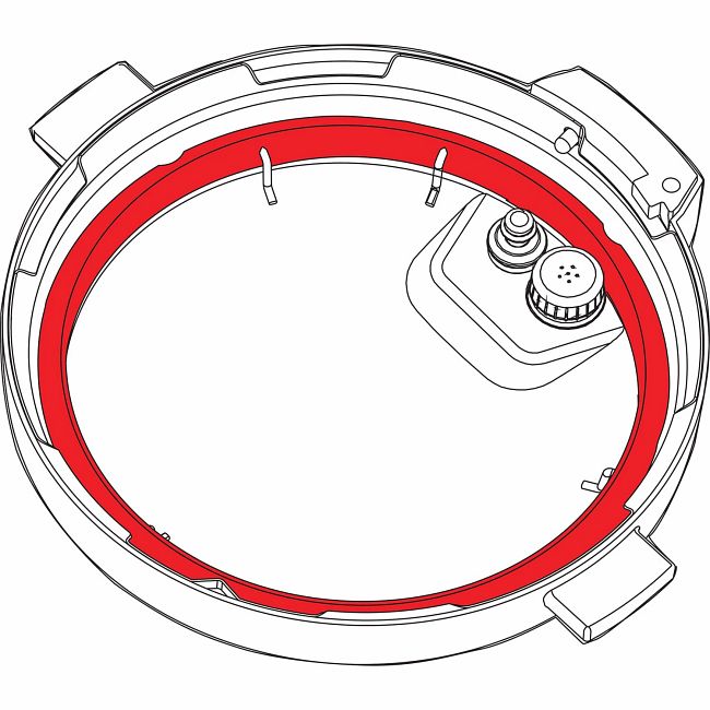 2 Set Power Pressure Cooker Sealing Ring Clear Color Multi-Cooker Rubber Gaskets for Many 5 Liter 6 Liter 5 Quart and 6 Quart Models
