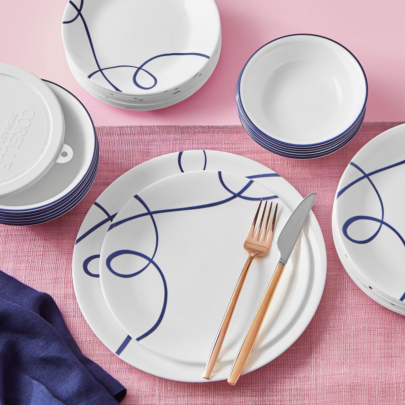 Lia 66piece Dinnerware Set, Service for 12 Corelle