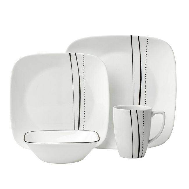 Square™ Cascading Lines 16-pc Dinnerware Set