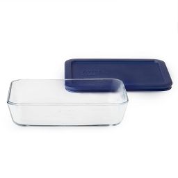 Simply Store® 3 Cup Rectangular Storage Dish w/ Blue Lid