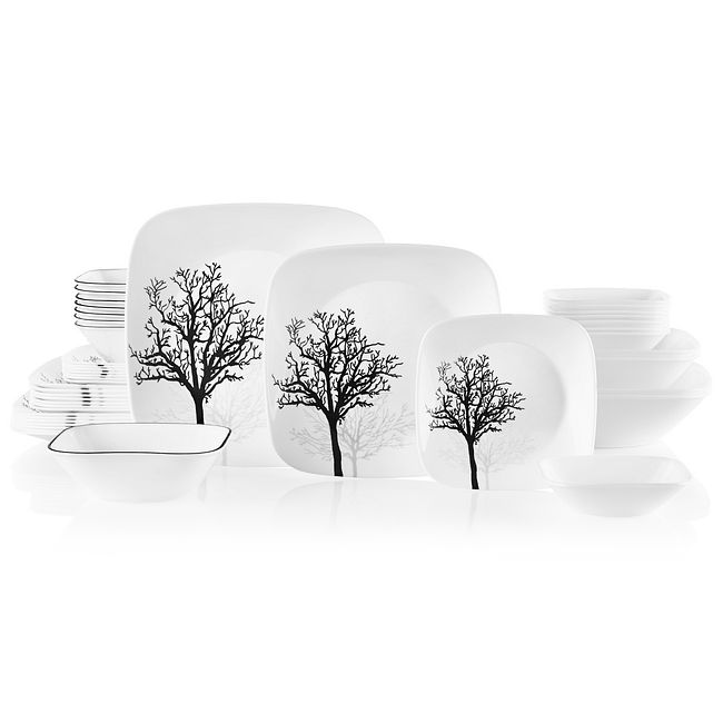 Timber Shadows 44-piece Dinnerware Set, Service for 8