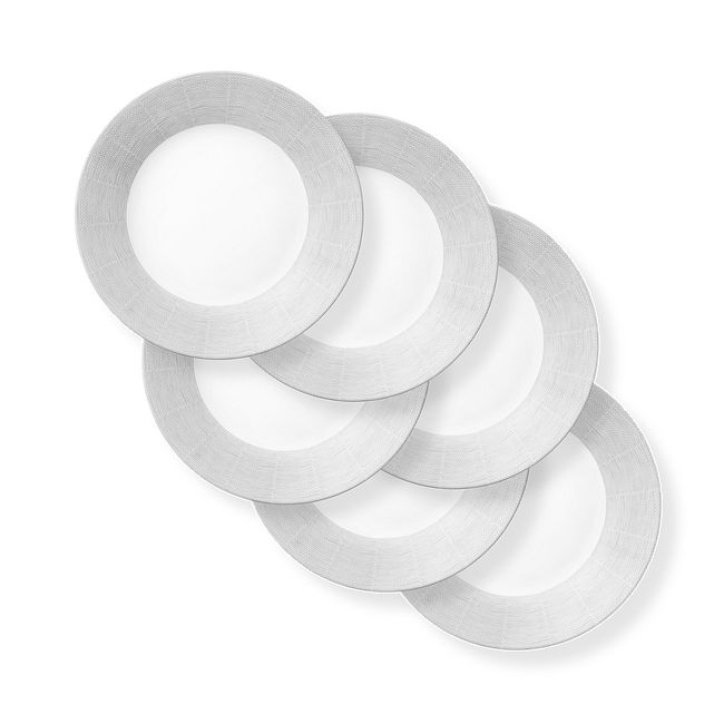 Woven Lines 11” Dinner Plates, 6-pack