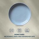 Stoneware 8.45" Meal Bowls, Nordic Blue, 4-pack