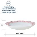 Everyday Expressions Glass Graphic Stitch 23-ounce Meal Bowls, 4-pack