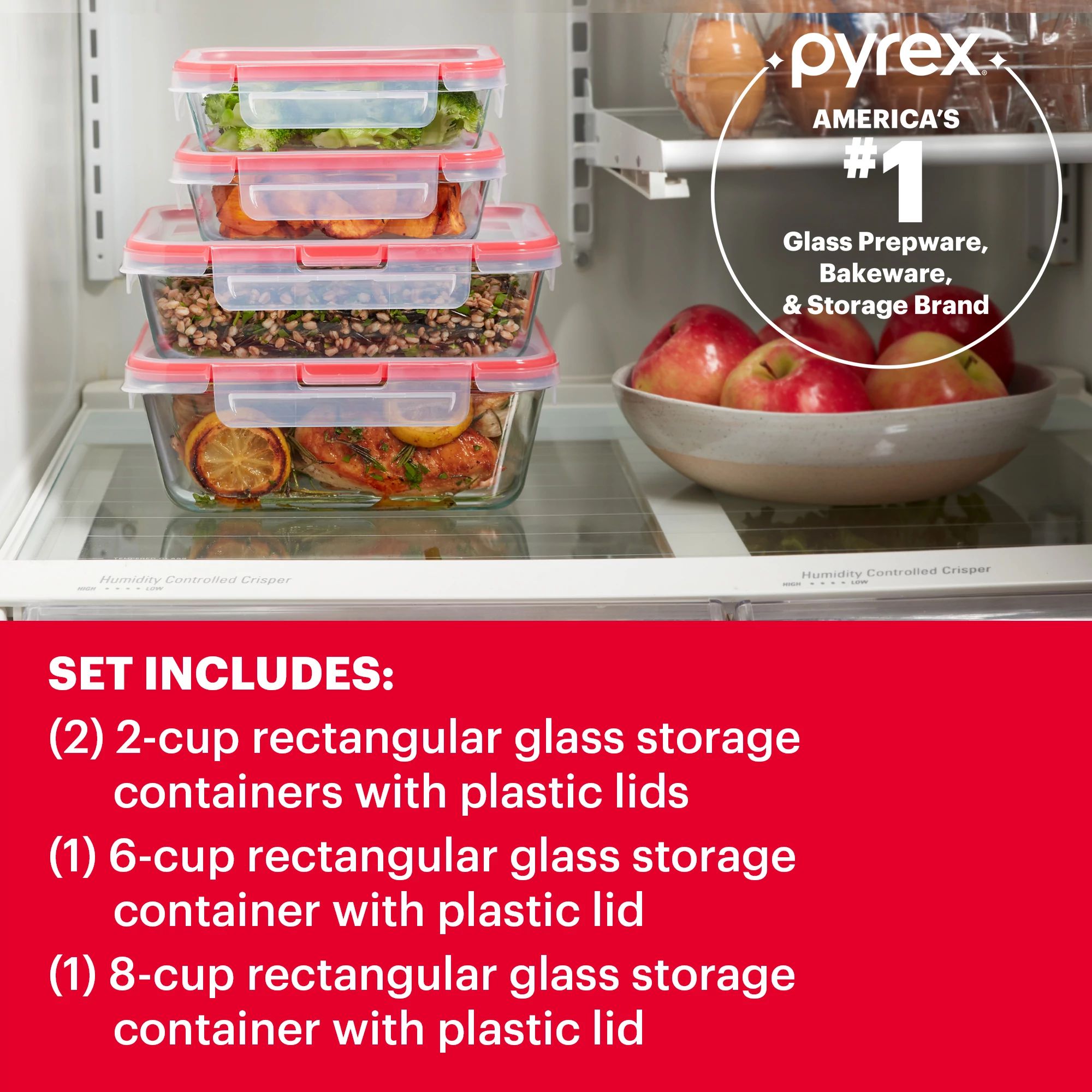 Pyrex Ultimate Premium Glass & Silicone Food Rectangle Storage 1.5L