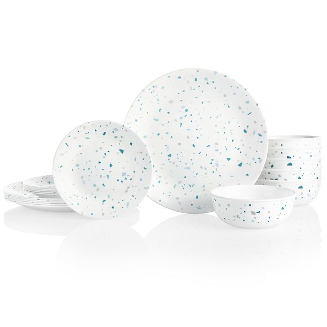 Terrazzo Verde 18-piece Dinnerware Set, Service for 6