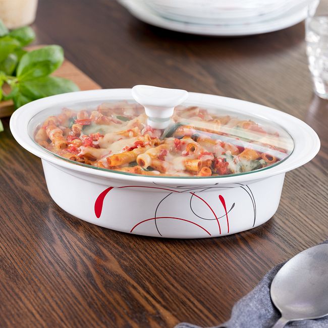 Splendor 2-quart Oval Casserole with Glass Lid