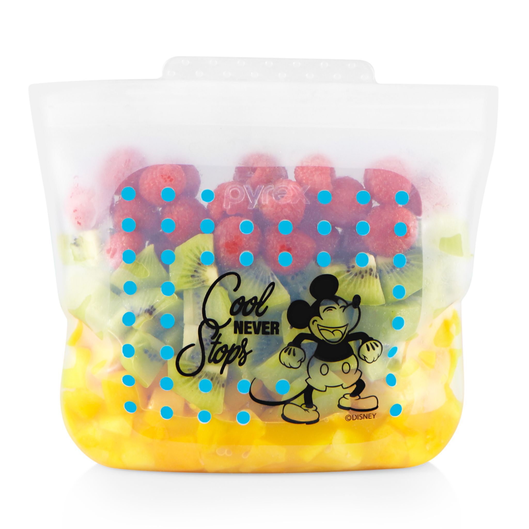 Sandwich Size Silicone Storage Bag: Disney Mickey Mouse - Cool Never Stops