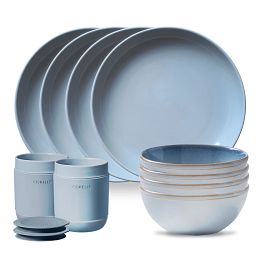 Stoneware Nordic Blue 10-piece Dinnerware Set