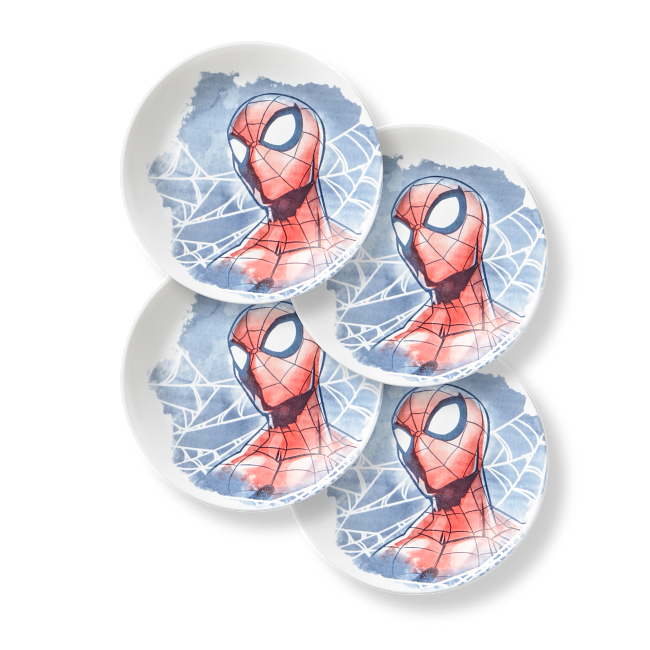 Marvel Spider-Man 8.5" Salad Plates, 4-pack