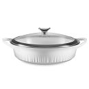 French White® White Cast Aluminum 4-quart Braiser with Lid