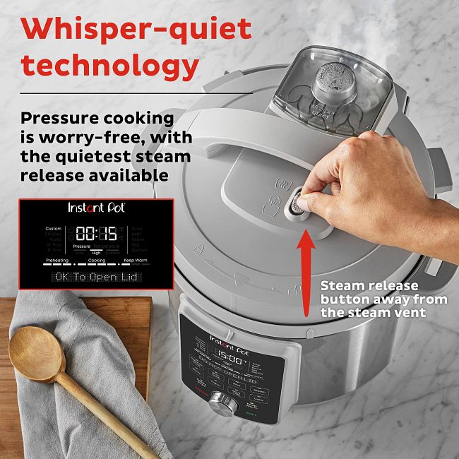 Instant Pot® Duo™ Plus 6-quart Multi-Use Pressure Cooker with Whisper-Quiet  Steam Release, V4