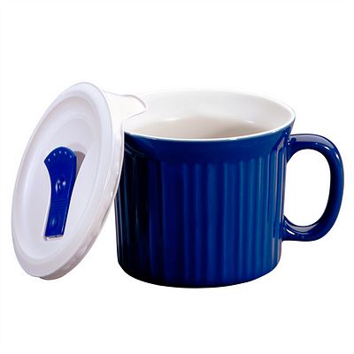 Corningware Colours Pop-Ins Blueberry 20-Oz Mug W/ Vented Lid