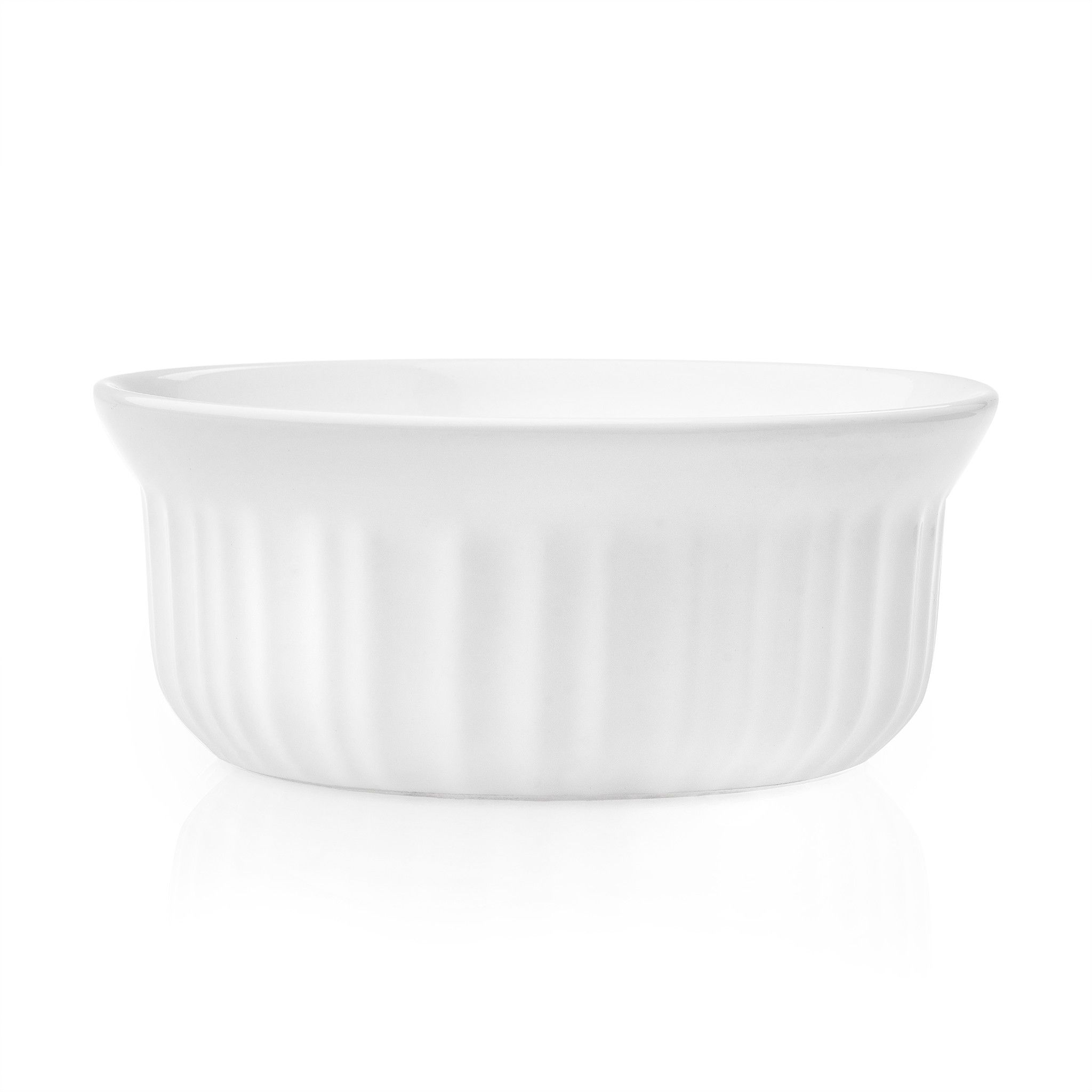 French White 16-ounce Round Casserole