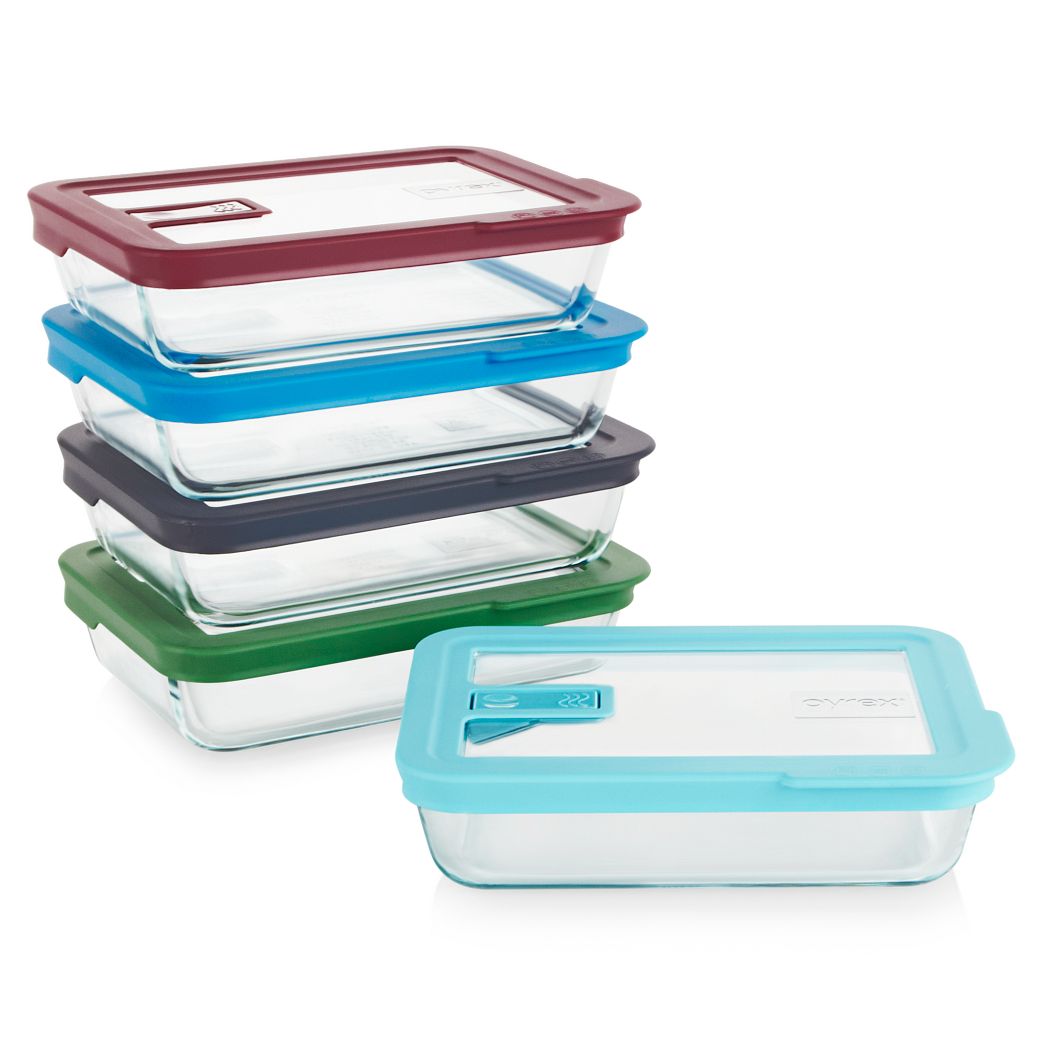 pyrex square glass food storage containers