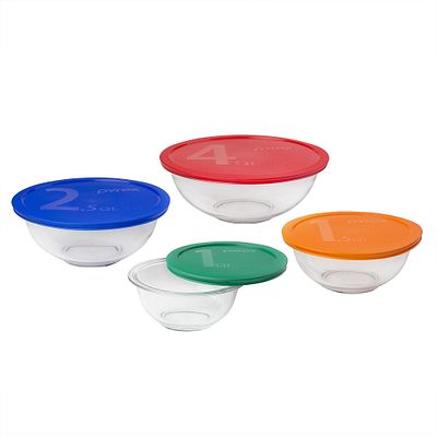 Mixing Bowl Set with Lids; Kitchen Food Storage Containers, Plastic  Airtight Nesting Stackable Meal Prep 12 Piece, 6 Bowls & 6 Covers; No Spill