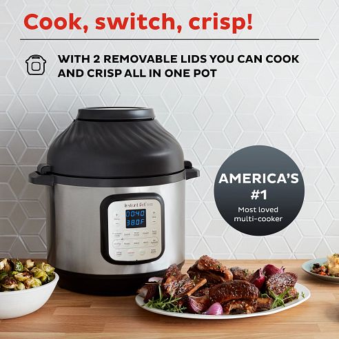 Instant Pot® Duo Crisp™ + Air Fryer 6-quart Multi-Use Pressure Cooker ...