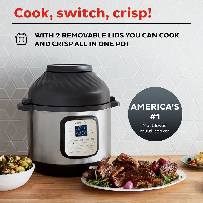 Duo Crisp Air Fryer Multi-Use Small Pressure Cooker to Ro Details about   Instant Pot 6-Quart 