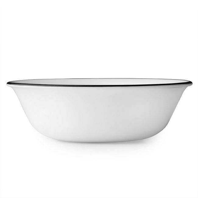 Black and White 16-piece Dinnerware Set, Service for 4